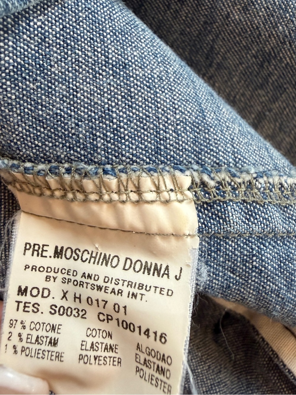 Moschino Blue Denim Zip-Front Jacket Vintage - Picture 8 of 12